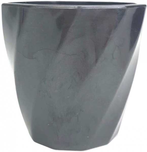 Кашпо Оранжерея Хвиля фігурний 0,3 л граніт сірий 