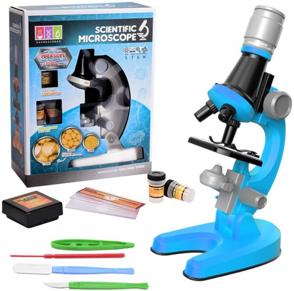 Ігровий набір GUANG XUE BAO мікроскоп блакитний з ліхтариком OTG0924752