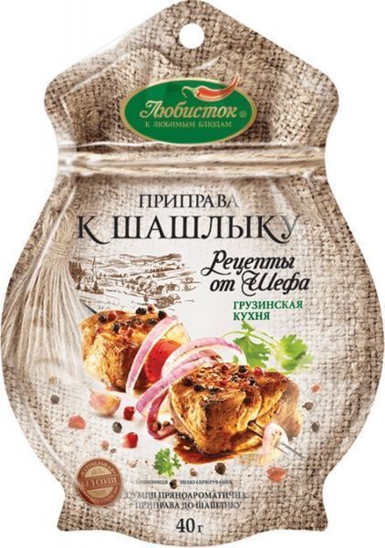 Приправа к шашлыку Рецепты от шефа 40 г Любисток (4820159132270) 