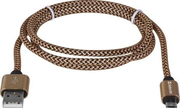 Кабель Defender microUSB 1 м золотий (87800) 