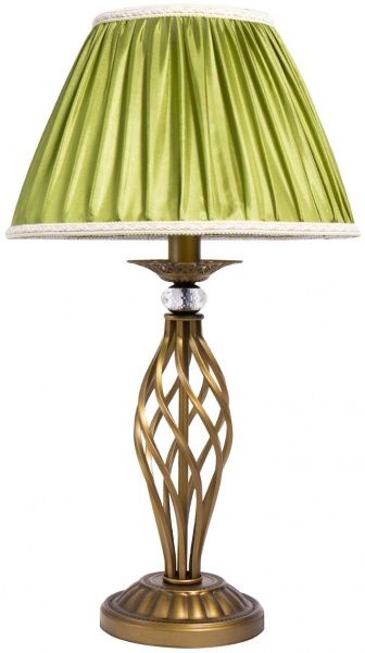 Настільна лампа Altalusse 1x40 Вт E14 античне золото/зелений INL-6121T-01 Golden 