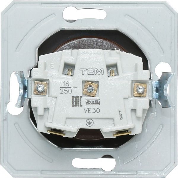 Розетка TEM Ekonomik 16 A 250 В шоколадний VE30CBXO-U