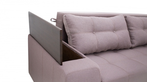 Диван прямий Кедр Плейн ліва ніша мокко 2400x1050x820 мм