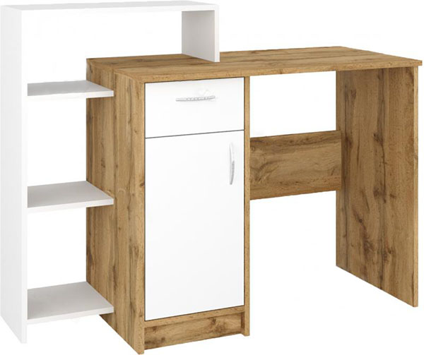 Стол письменный Пехотин Кредо 1166х750 (920)х480) дуб тахо / белый 