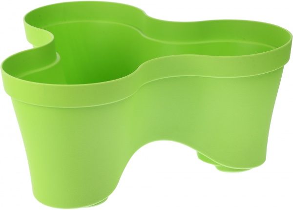 Горщик пластиковий Sanja IPPI Roma фігурний 8,8л салатовий 