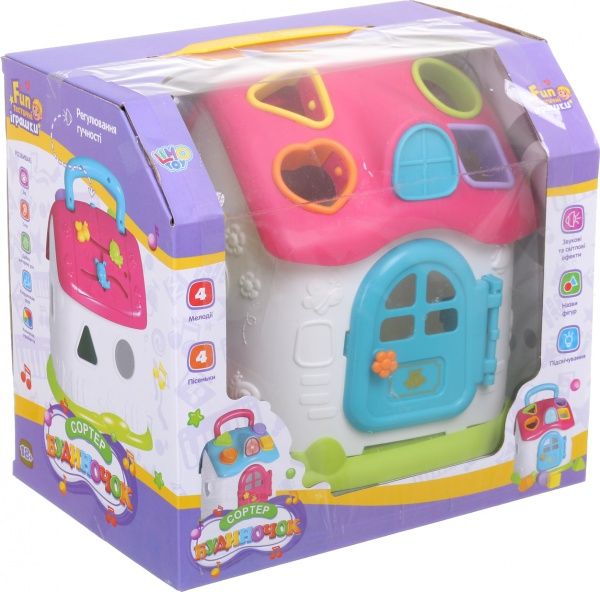 Каталка-сортер домик 23 см ODT062140