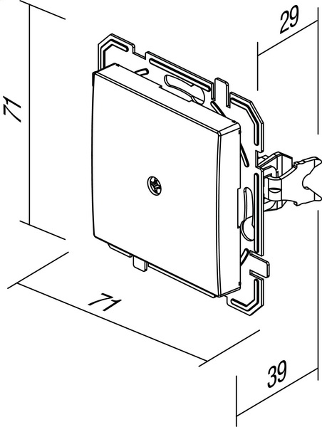 Заглушка TEM Logiq без підсвітки титан PQ10TIXO-U