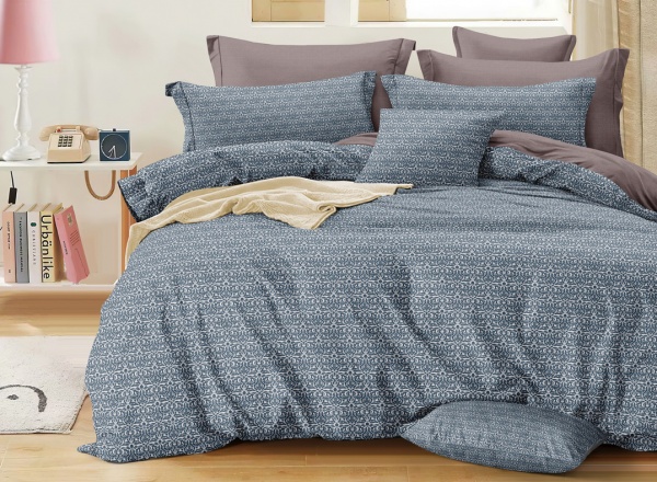 Комплект постельного белья Stylish Easy семейный серый с рисунком La Nuit 