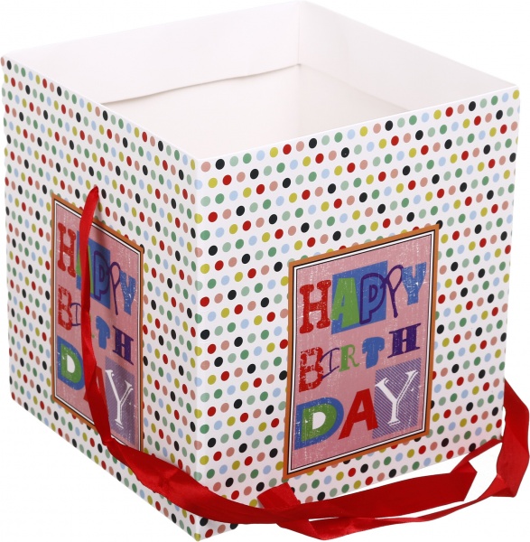 Коробка складная Полосы/горох 20x20x20 см (EBXM9801)