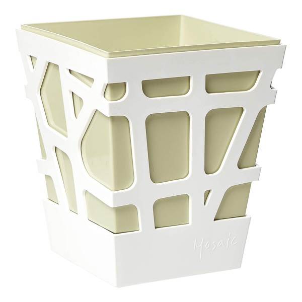 Вазон пластиковий Idel Quadro 17 см квадратний 4,3 л фісташковий (740040) 