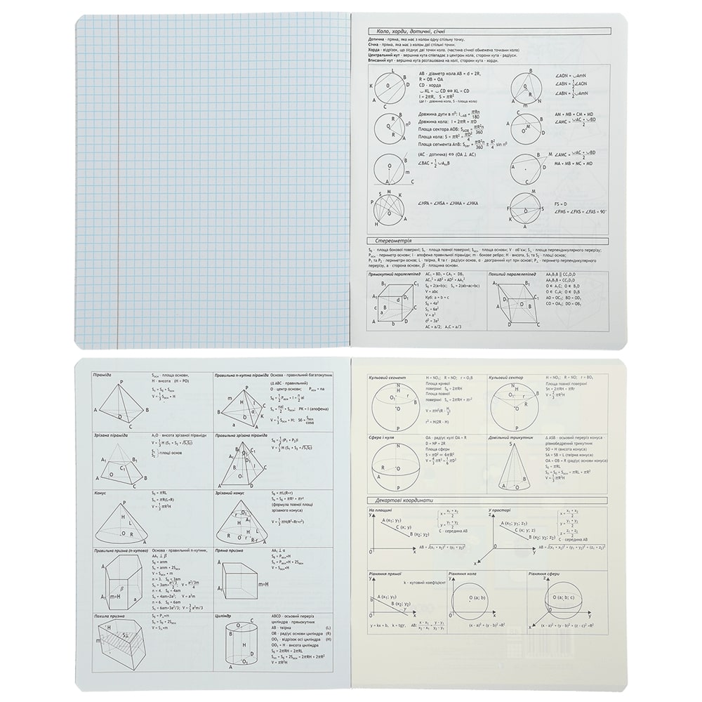 Зошит предметний BLACK 48 арк. клітинка геометрія KIDS LINE ZiBi