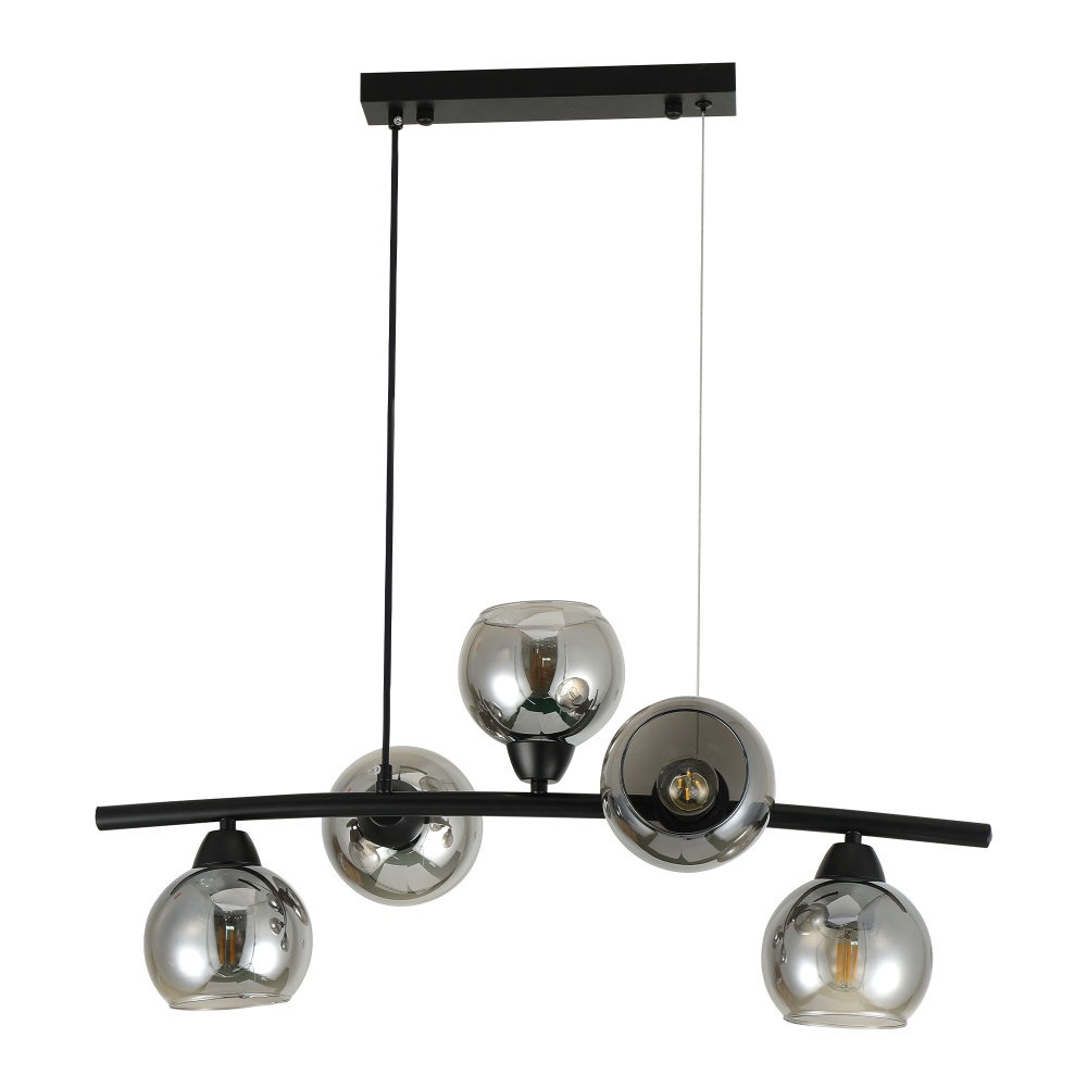 Люстра підвісна Miorro Pandora 700x330x900мм 5x40 Вт E27 чорний хром 51-311-176