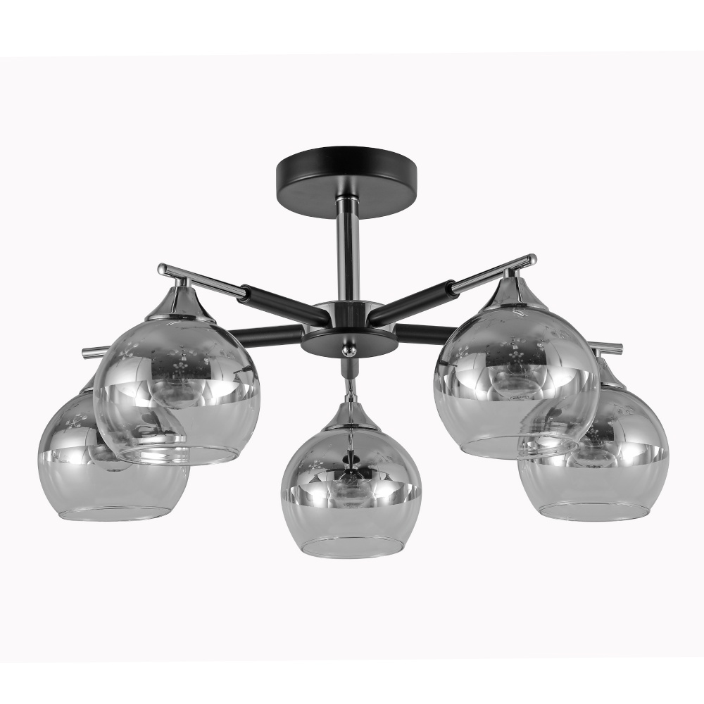 Люстра Miorro Imperia 5x40 Вт E27 чорний хром 51-311-169