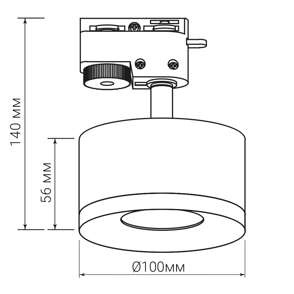 Трековий світильник ARDERO ML430 під лампу GX53 чорний 81006