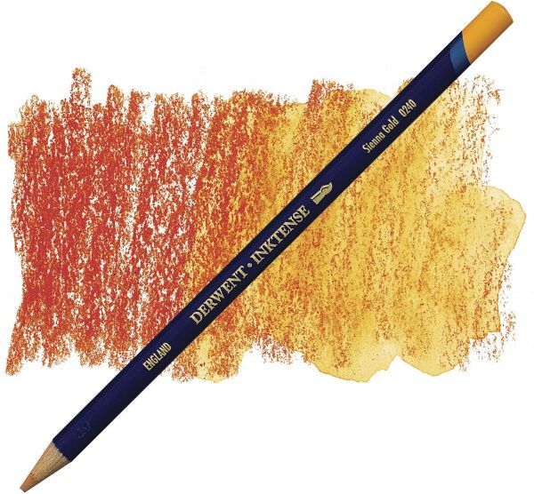 Олівець чорнильний Inktense 0240 Сієна золотиста Derwent
