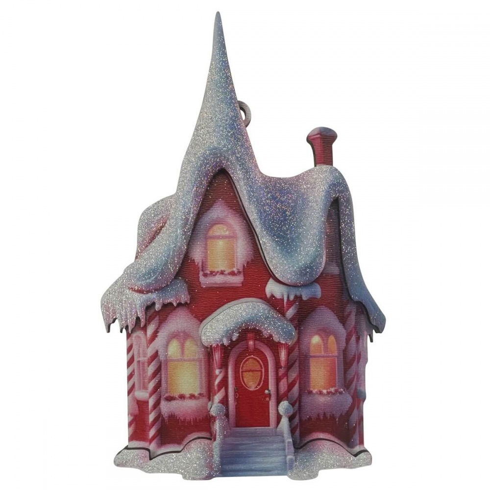 Подвеска MIS LT Домик 14 см красный