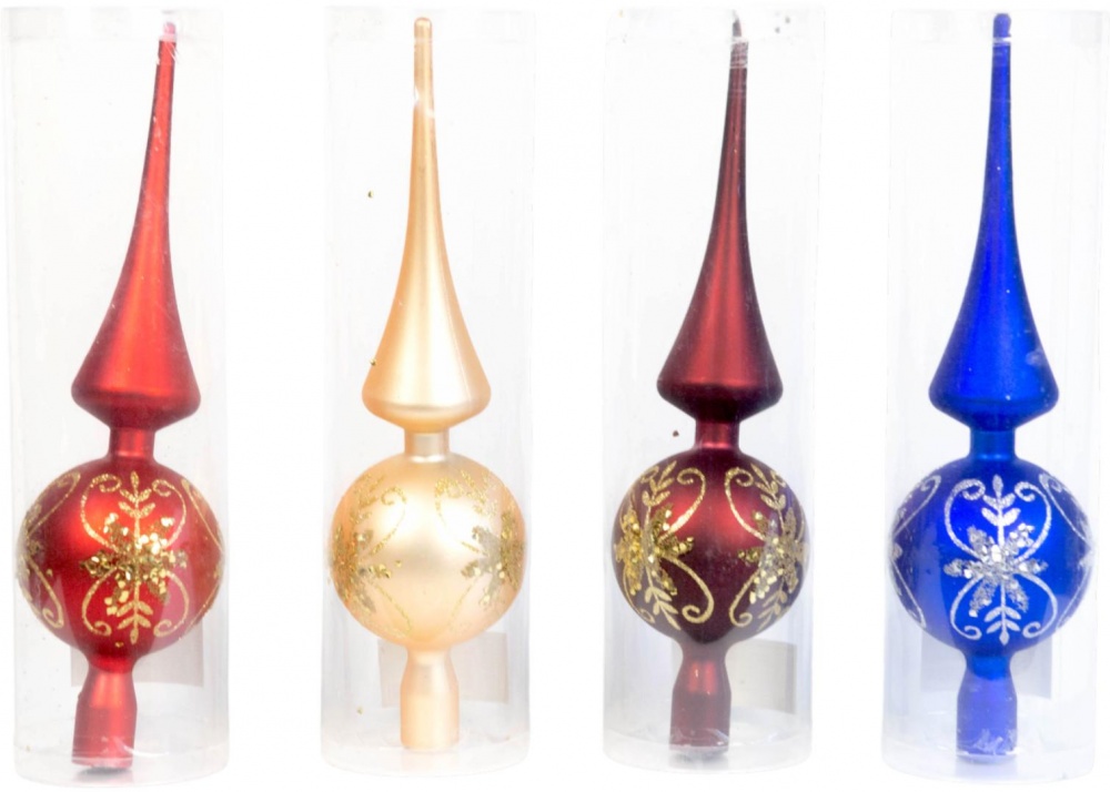 Верхівка для ялинки класична 30 см матова в асортименті