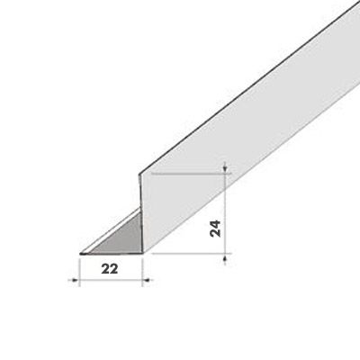 Угол Оберон 22x3000 мм белый