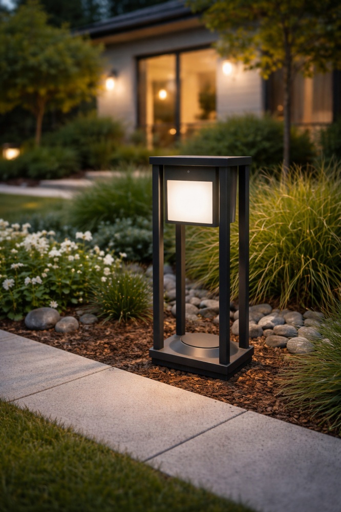 Світильник вуличний підлоговий LIGHT SET PETROS К 151540 GX53 12 Вт IP54 сірий