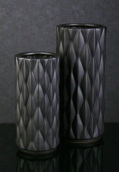 Ваза Knit 10,5х10,5х22,5 см черная