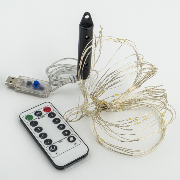 Декоративная гирлянда Altalusse (INL-2108U-100 Warm) встроенный светодиод (LED) 100 ламп 2 м 