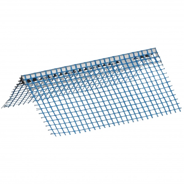 Уголок перфорированный алюминиевый ШТУКАТУР с сеткой 70х70 мм 2,5 м 