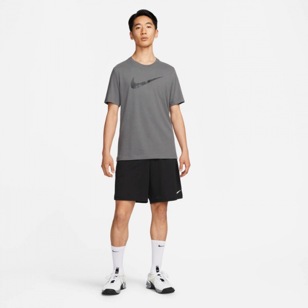 Футболка Nike M NK DF TEE CAMO GFX DR7561-068 р.M сірий