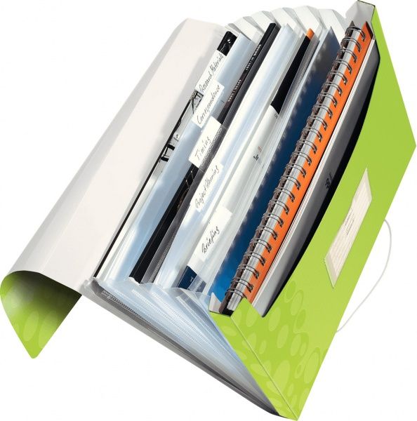 Папка з відділеннями WOW A4 зелений металік 45890064 Leitz