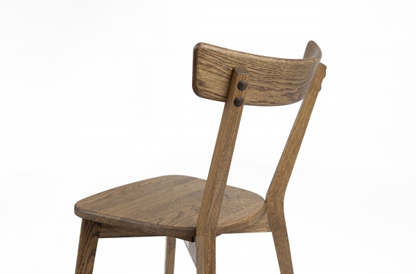 Стул обеденный LORI Модерн дубовый, Дымчатый , твердое сиденье, / дуб коричневый