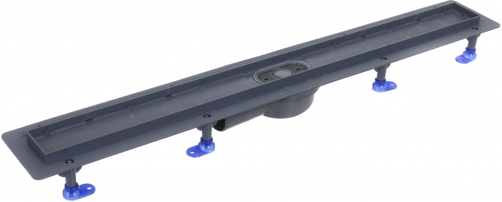 Душевой трап Water House Душевой канал WATER HOUSE с фланем (корпус пластиковый) L 80см, нержавеющая решетка Плитка, сухой затвор