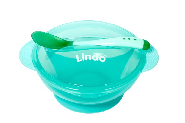 Тарелка Lindo на присоске с крышкой и термоложкой А 49