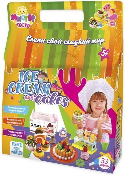Набір для ліплення Strateg Містер тісто - ice cream and cakes