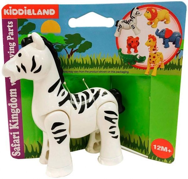 Игрушка-трещотка Kiddieland Дикие звери Зебра 057059