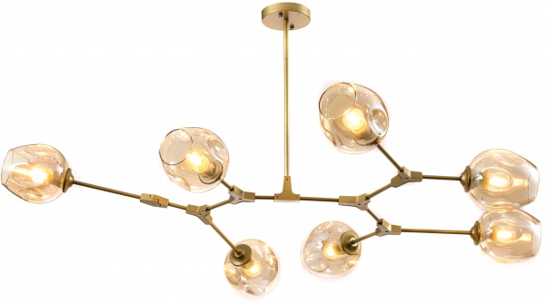 Светильник потолочный Accento lighting Molecule 7x60 Вт E27 античная латунь 