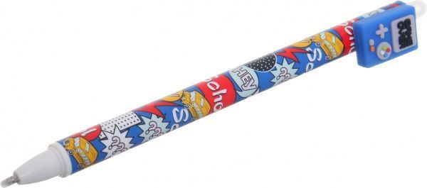 Ручка гелева пиши-стирай Ігри синя 