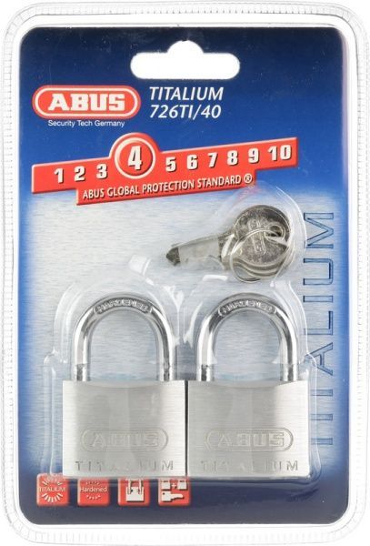Замок навісний Abus 726TI/40 Twins відкритий (амбарний)