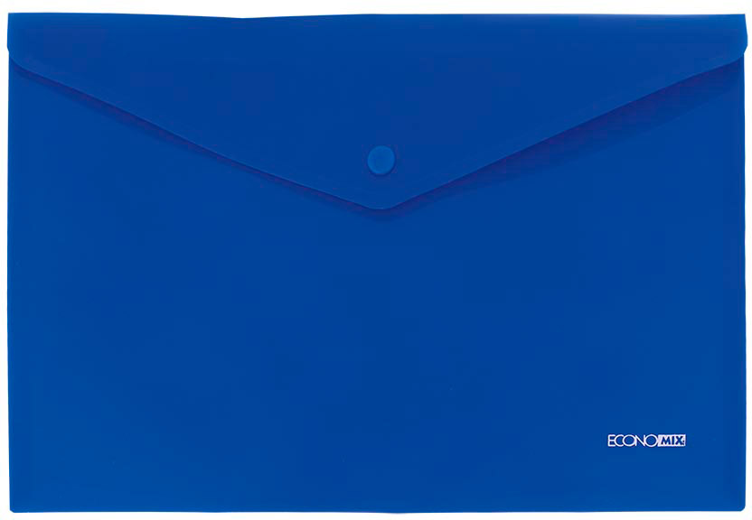 Папка-конверт А4 на кнопці Economix синя Economix E31305-52
