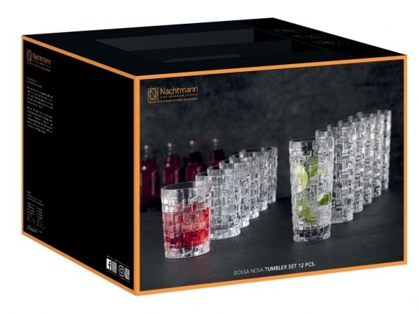 Набор стаканов для виски и коктейлей Bossa Nova 395/330 мл 12 шт. Nachtmann 