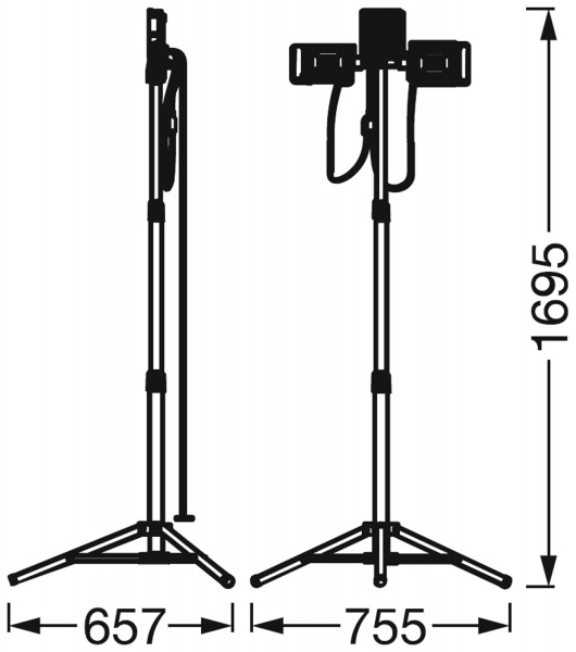 Прожектор светодиодный Ledvance Worklight Charge Mobile 4000K 40 Вт IP54 черный/желтый 