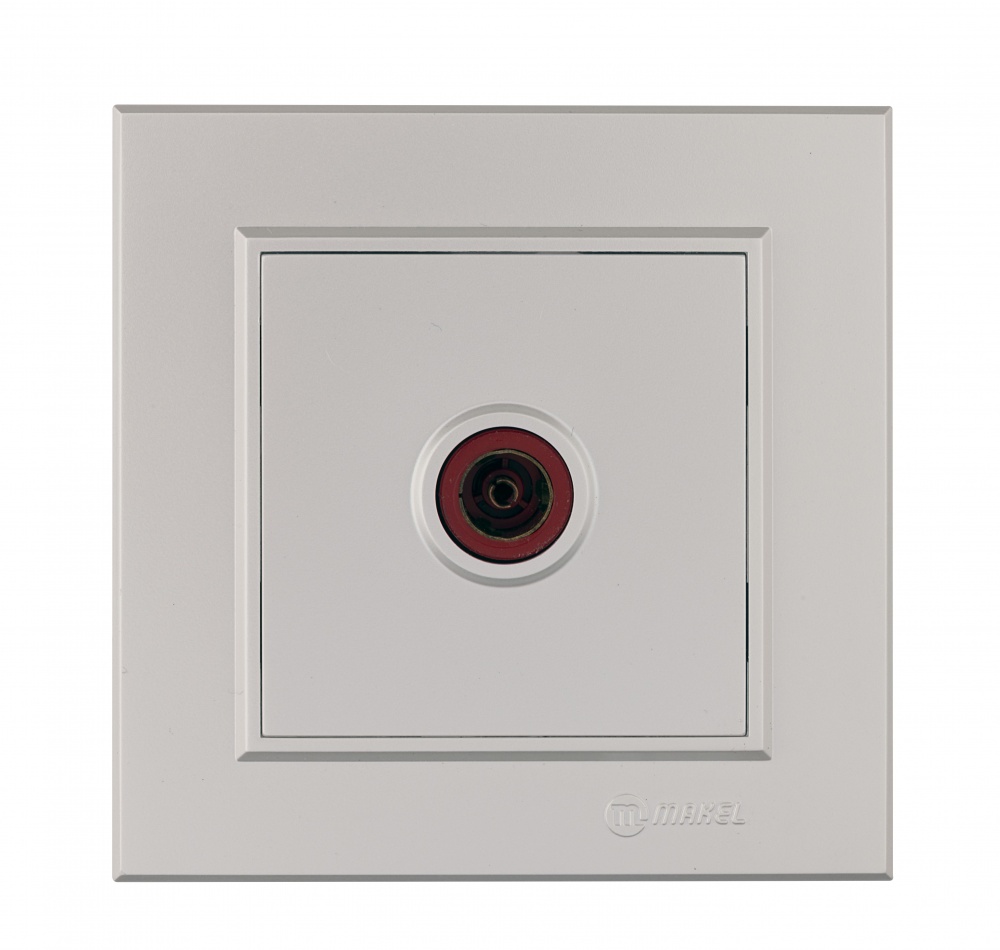 Розетка TV прохідна Makel Karea IP20 перлина 56100007