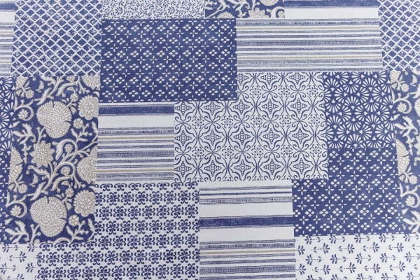 Скатерть водонепроницаемая Simfoni Пьетра синяя 136x176 см Прованс 