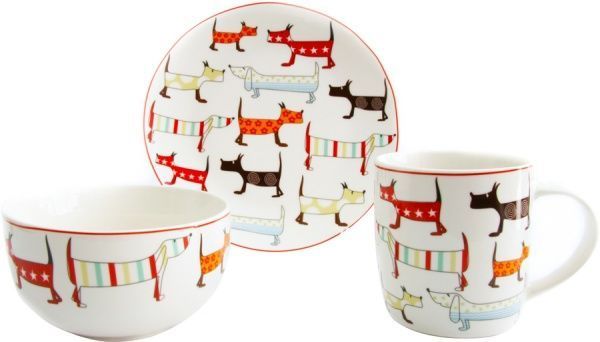 Набор детской посуды Party Dogs 3 предмета (A0690-KS-05) Astera