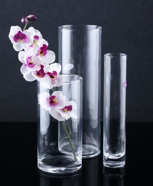 Ваза стеклянная прозрачная 31-108-049 Viola