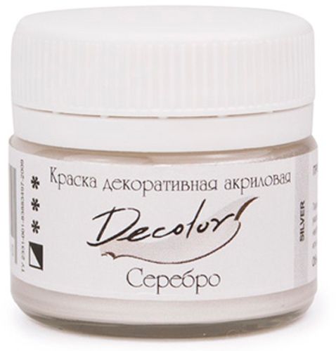 Акрил для декора Серебро 50 мл Деколор ТАИР