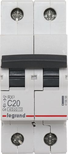 Автоматический выключатель Legrand RX3 4,5 кА 20А 2Р C 419698