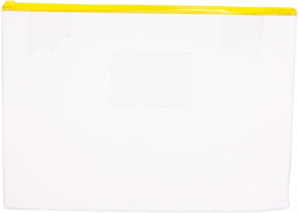 Папка на молнии прозрачная A4 PVC 4-207 4Office 