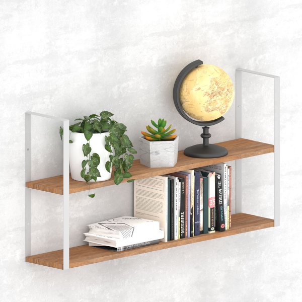 Кронштейн для полок Valore Прямоугольник двойной Loft SW-DR-28 белый