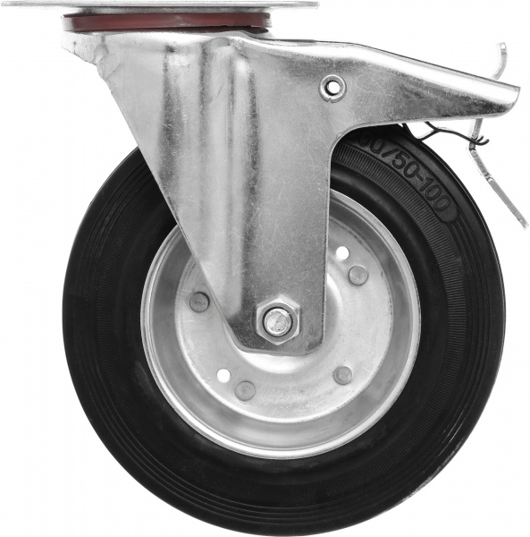 Колесо поворотное с площадкой и тормозом (аналог 40513175) d200 мм