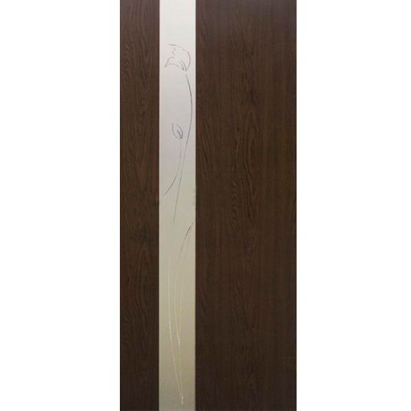 Дверне полотно ОМіС Дзеркало 3 60 см каштан зі склом