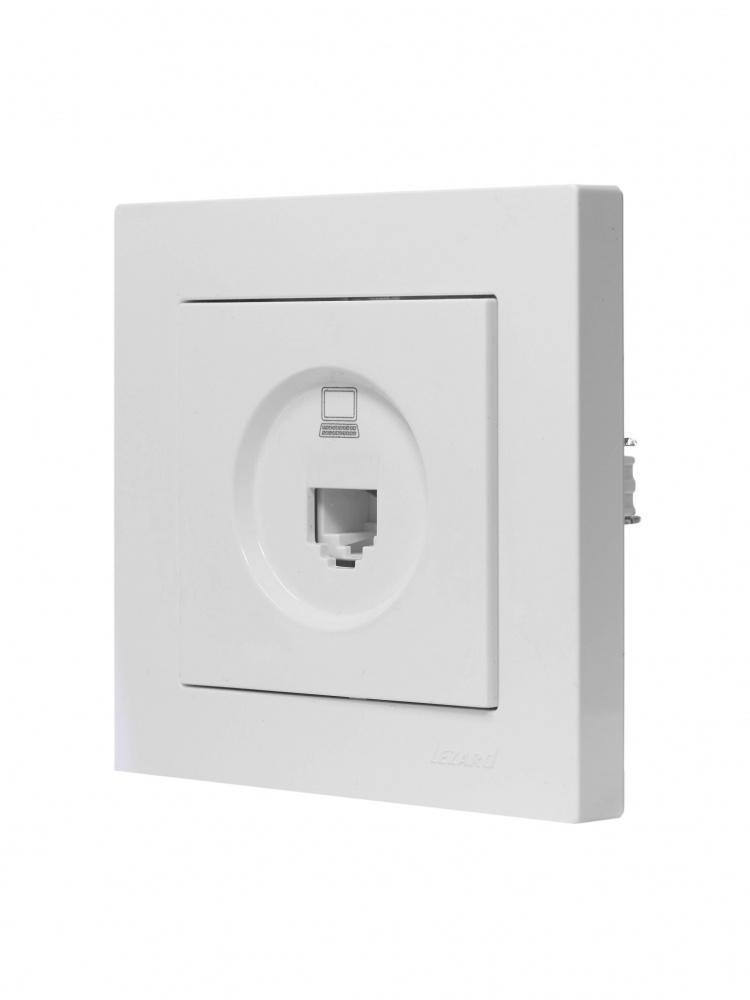 Розетка компьютерная 1 Lezard Vesna IP20 белый 742-0288-139